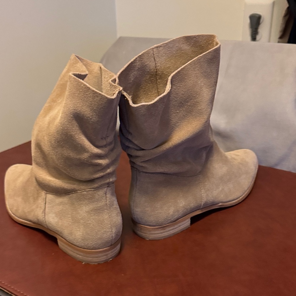 Splendid Light Brown Suede Ankle Boots - Picture 4 of 13